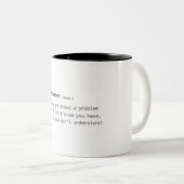 Definition des Programmierers Zweifarbige Tasse (VorderseiteRechts)