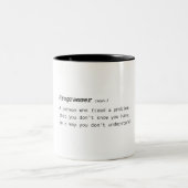 Definition des Programmierers Zweifarbige Tasse (Mittel)