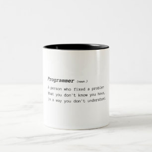 Definition des Programmierers Zweifarbige Tasse