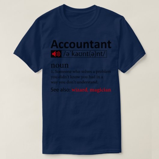 Definition des Rechnungsführers T-Shirt (Design vorne)