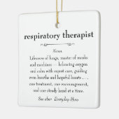 Definition des Respirationstherapeuten danke Ihnen Keramikornament (Links)