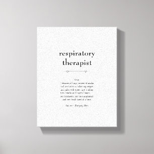 Definition des Respirationstherapeuten danke Ihnen Leinwanddruck