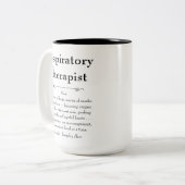 Definition des Respirationstherapeuten danke Ihnen Zweifarbige Tasse (Vorderseite Links)