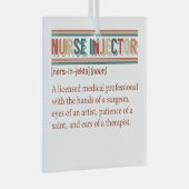 Definition des Retro-Krankenpflegers Ornament Aus Glas (Vorderseite Rechts)