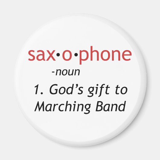 Definition des Saxophons Magnet (Vorne)