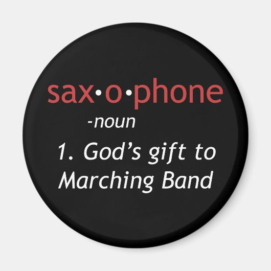 Definition des Saxophons Magnet (Vorne)