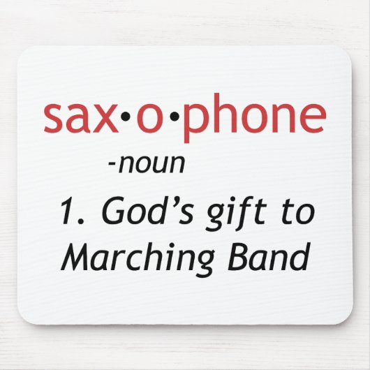 Definition des Saxophons Mousepad (Vorne)