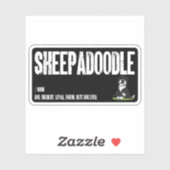 Definition des Schafadels, Doodle Dog Noun Geschen Aufkleber (Blatt)