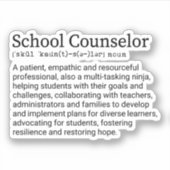 Definition des Schulberaters, Geschenk des Schulbe Aufkleber (Vorderseite)