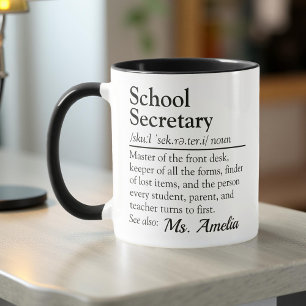 Definition des Schulsekretärs für individuelle Bew Tasse