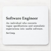 Definition des Softwareentwicklers Mousepad (Vorne)