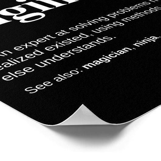 Definition des Softwareingenieurs "Funny Engineeri Poster (Ecke)