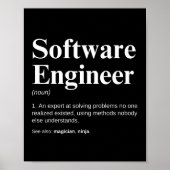 Definition des Softwareingenieurs "Funny Engineeri Poster (Vorne)