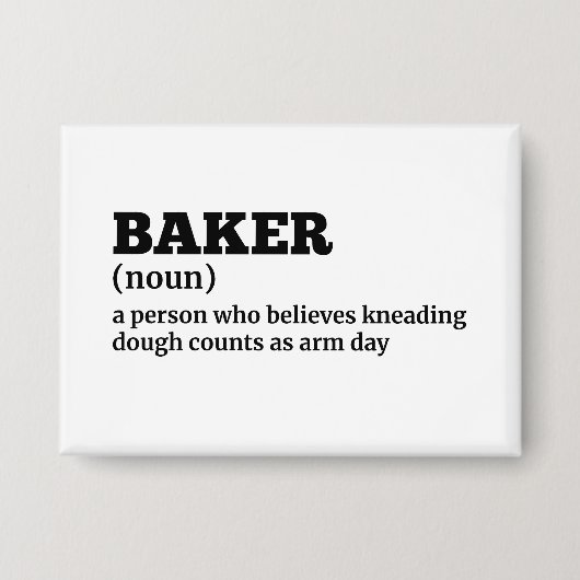 Definition des Spaßes "Baker Job" Button (Vorderseite)