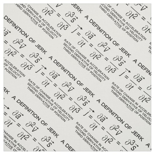 Definition des Spaßes "Jerk Physics Equation Geek" Stoff (Muster)