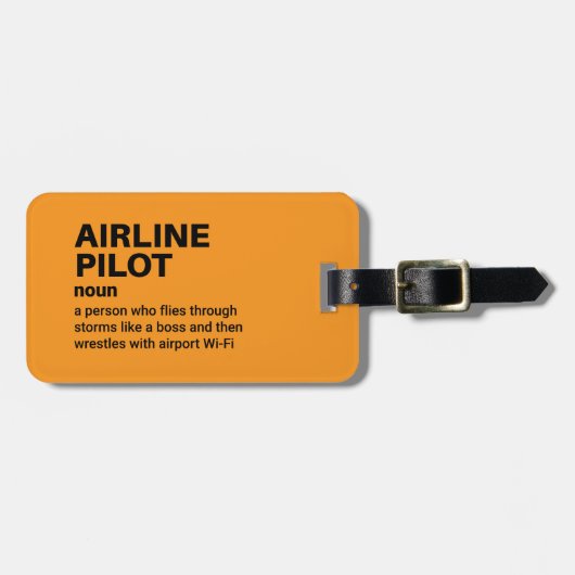 Definition des Spaßes "Luftfahrt-Pilot" Gepäckanhänger (Vorderseite horizontal)