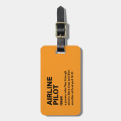 Definition des Spaßes "Luftfahrt-Pilot" Gepäckanhänger (Vorderseite vertikal)