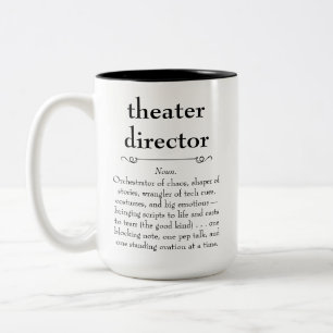 Definition des Theaterdirektors Vielen Dank Zweifarbige Tasse