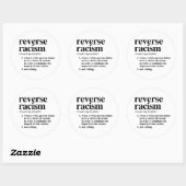 Definition des umgekehrten Rassismus Runder Aufkleber (Blatt)