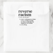Definition des umgekehrten Rassismus Runder Aufkleber (Tasche)
