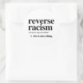 Definition des umgekehrten Rassismus Runder Aufkleber (Tasche)
