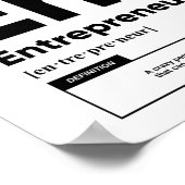 Definition des Unternehmers | MOTIVIEREND Poster (Ecke)