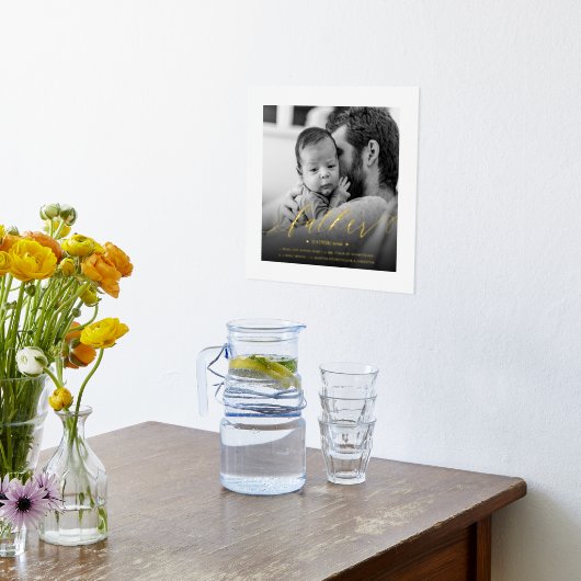 Definition des Vaters Elegantes Skript Schwarz-wei Foliendrucke (Ablage(Küche))