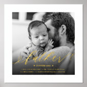 Definition des Vaters Elegantes Skript Schwarz-wei Foliendrucke (Vorderseite)