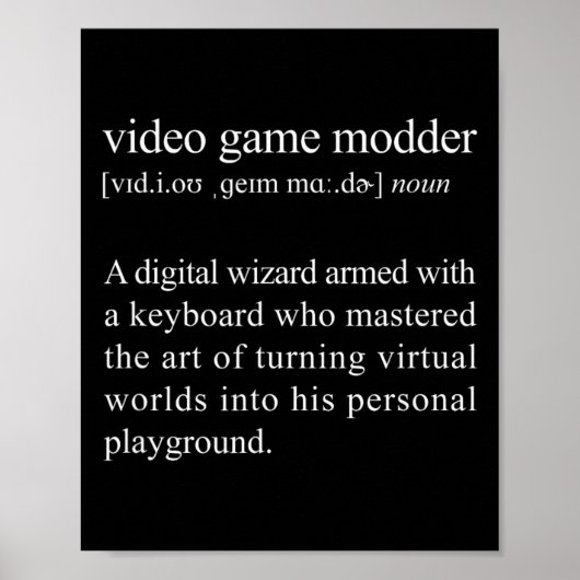 Definition des Videospielmoduls - Video-Spielmodi Poster (Vorne)