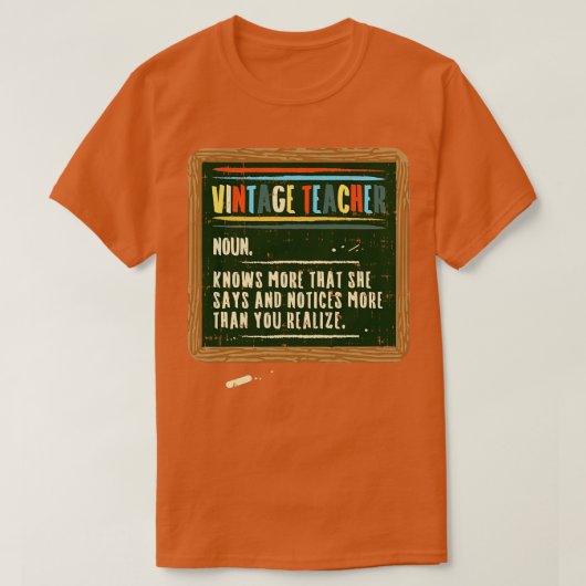 Definition des Vintagen Lehrers T-Shirt (Design vorne)