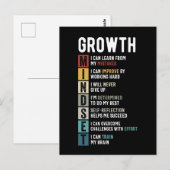 Definition des Wachstumsverhaltens - Motivierend K Postkarte (Vorne/Hinten)