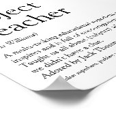 Definition des weltbesten Lehrers Poster (Ecke)