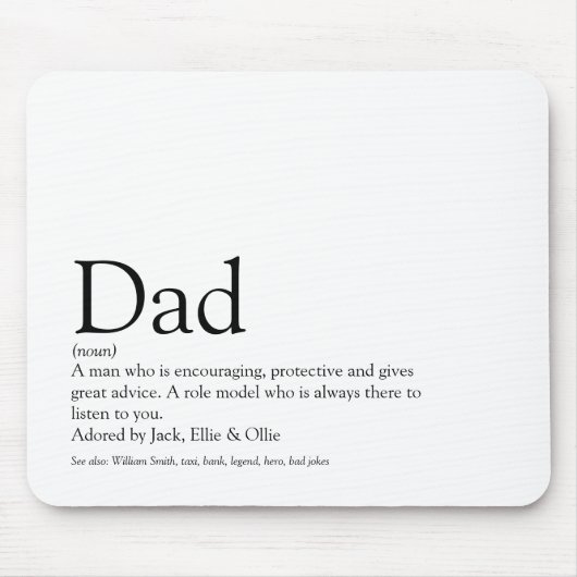 Definition des weltbesten Vaters je als Vater Mousepad (Vorne)