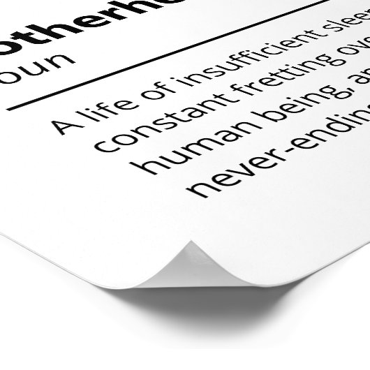 Definition des Wörterbuchs "Funny Mohood" Poster (Ecke)