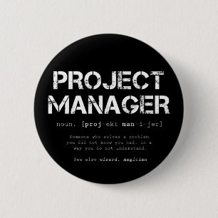 Definition des Wörterbuchs "Funny Project Manager" Button