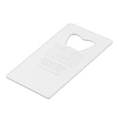 Definition des Wörterbuchs "Funny Project Manager" Geldbeutel Flaschenöffner (Rückseite Schrägansicht)