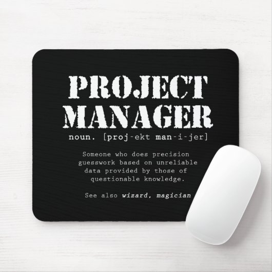 Definition des Wörterbuchs "Funny Project Manager" Mousepad (Mit Mouse)