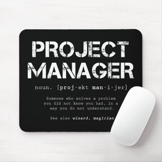Definition des Wörterbuchs "Funny Project Manager" Mousepad (Mit Mouse)