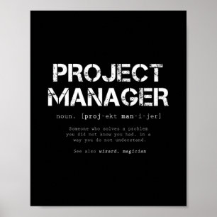 Definition des Wörterbuchs "Funny Project Manager" Poster