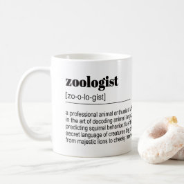 Definition des Zoologen, Wörterbuchposter, Zitat Kaffeetasse
