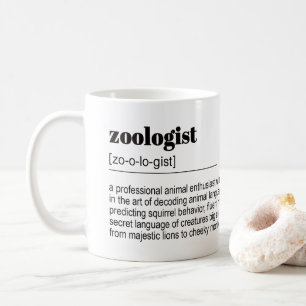 Definition des Zoologen, Wörterbuchposter, Zitat Kaffeetasse