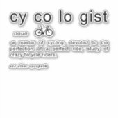 Definition des Zykologen | Funny Biker | Cyclist-G Aufkleber (Vorderseite)