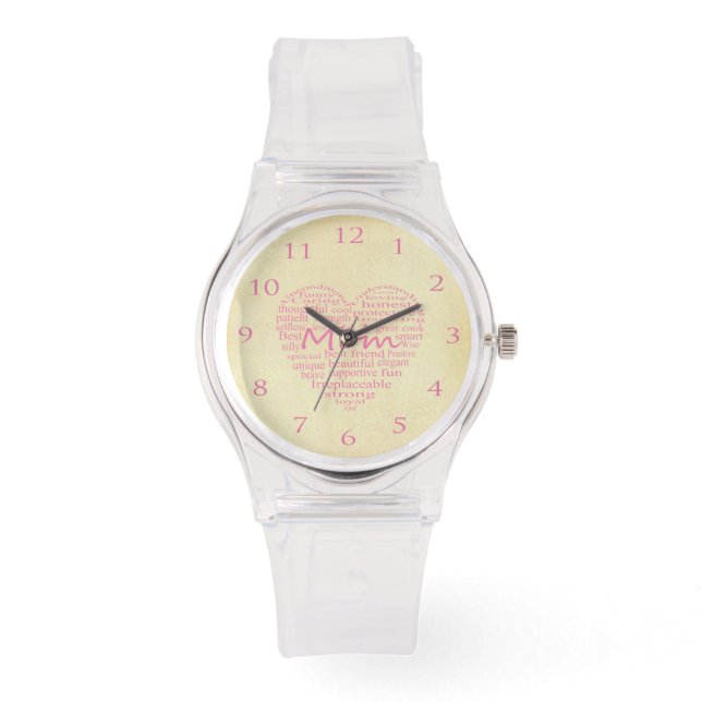 Definition einer Kontur mit Mutterherz Armbanduhr (Vorderseite)