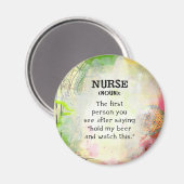 Definition einer Krankenschwester Magnet (Vorderseite/Rückseite)