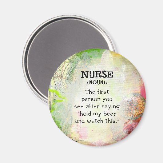 Definition einer Krankenschwester Magnet (Vorderseite/Rückseite)