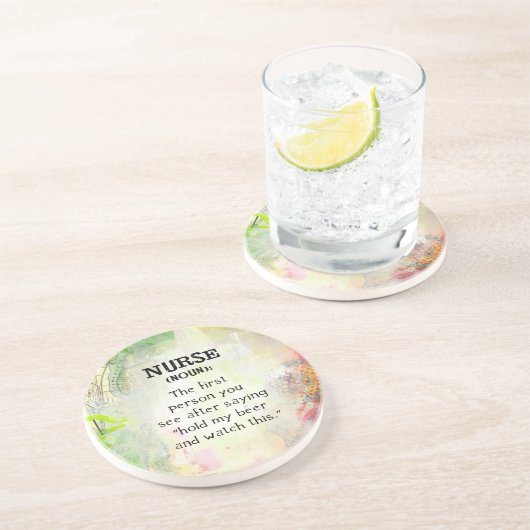 Definition einer Krankenschwester Sandstein Untersetzer (Seite)