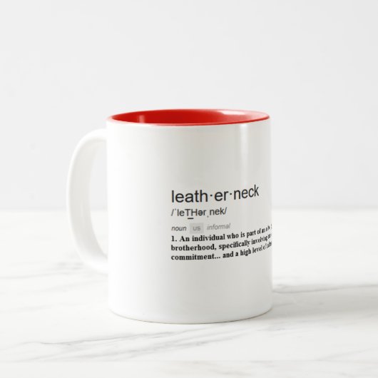 Definition einer Leatherneck Tasse (Vorderseite Links)