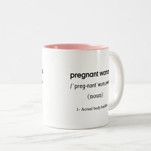 Definition einer lustigen Schwangerschaft Zweifarbige Tasse (VorderseiteRechts)