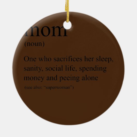 Definition einer Mama Keramik Ornament (Hinten)