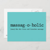 Definition einer Massagaholik Postkarte (Vorne/Hinten)